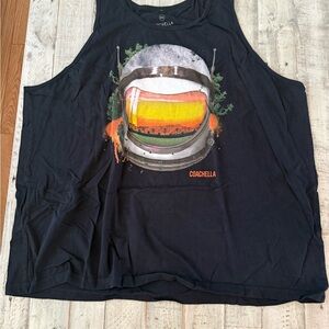 Coachella 2015 Black Graphic Tank Top for Men size XXL